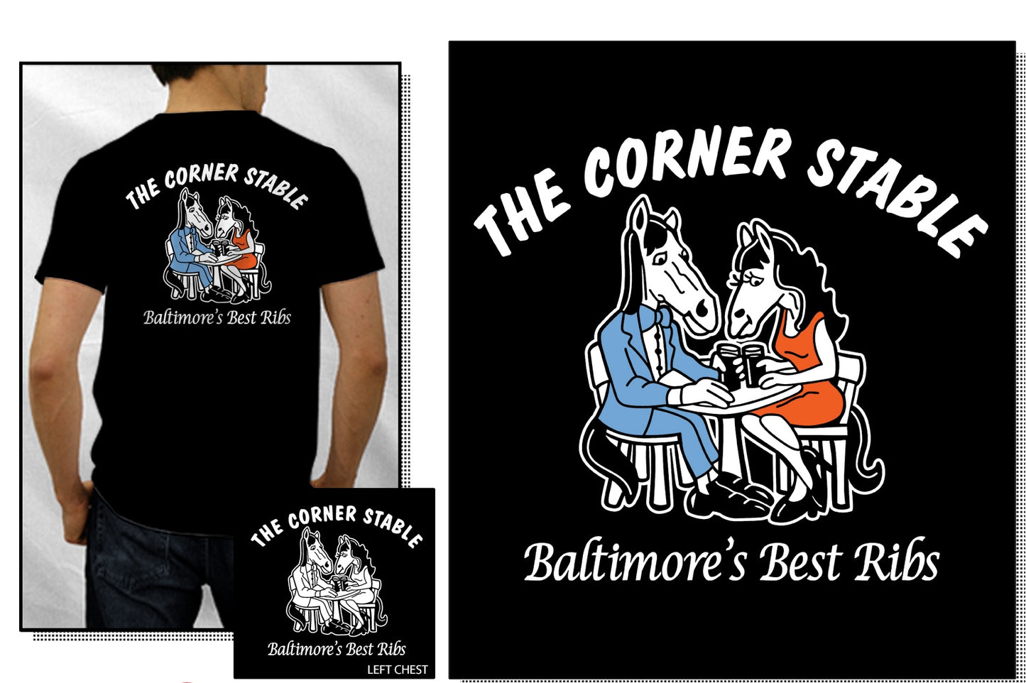 Traditional 2 Horse Logo Short Sleeve T-Shirt